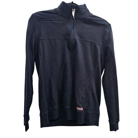 Vineyard Vines Sweater Mens Small Blue Pullover Quarter Zip Jumper Sweatshirt - Picture 4 of 9